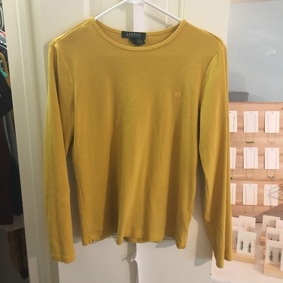 💛 RALPH LAUREN Pullover Sweater Yellow Chartreuse - Picture 1 of 5